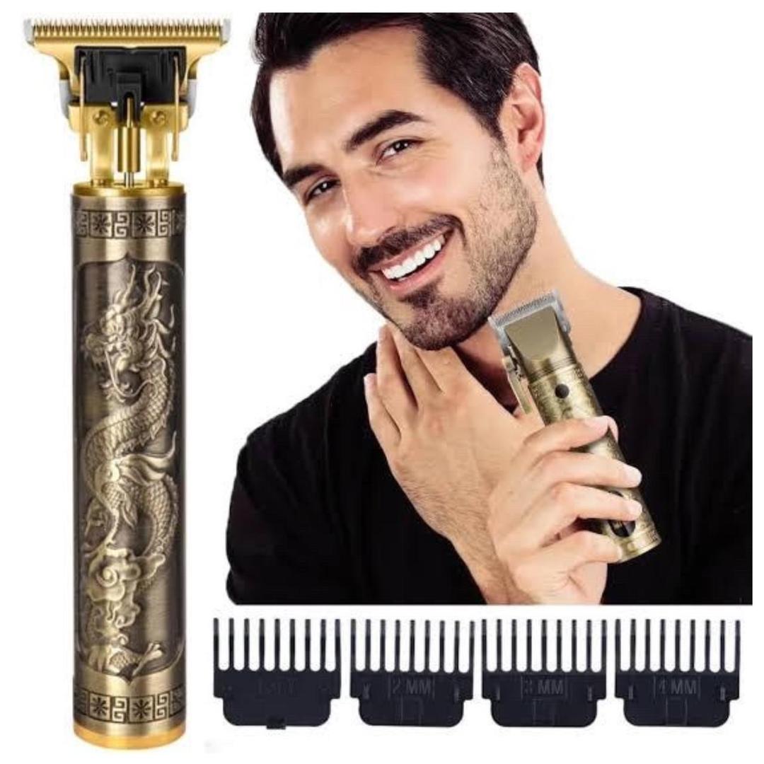 Metal Body T9 Trimmer VINTAGE T9 Dragon Style Metal Rechargeable Electric Hair Clipper Cutting