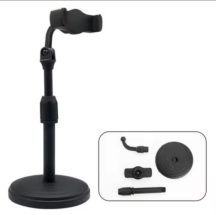 Adjustable Portable Tripod Stand - 1 Pcs Black Plastic Holder