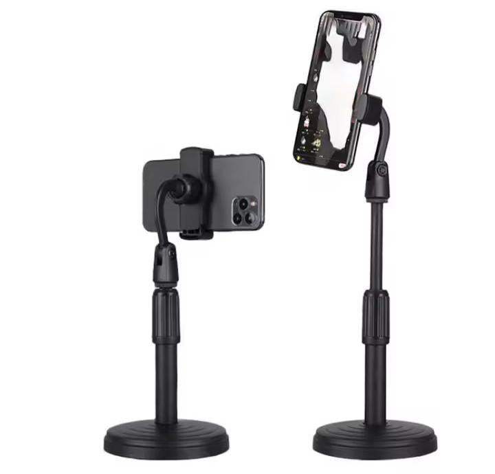 Adjustable Portable Tripod Stand - 1 Pcs Black Plastic Holder