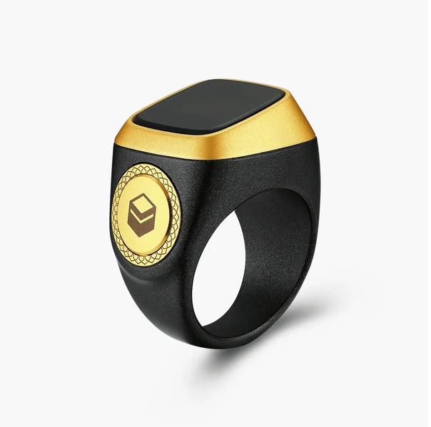 Qibla Smart Tasbih Ring A New Digital Tasbeeh Ring Smart Ring Lite with Tally Counter Prayer Time Vibration Reminder and Waterproof Design for Muslim Zikr