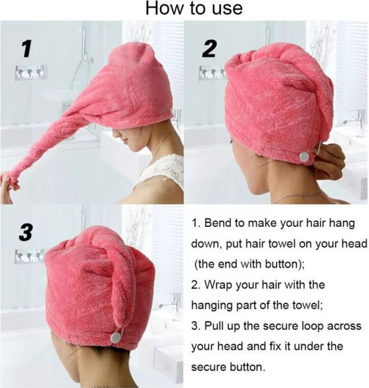 Hair Drying Towel Cap