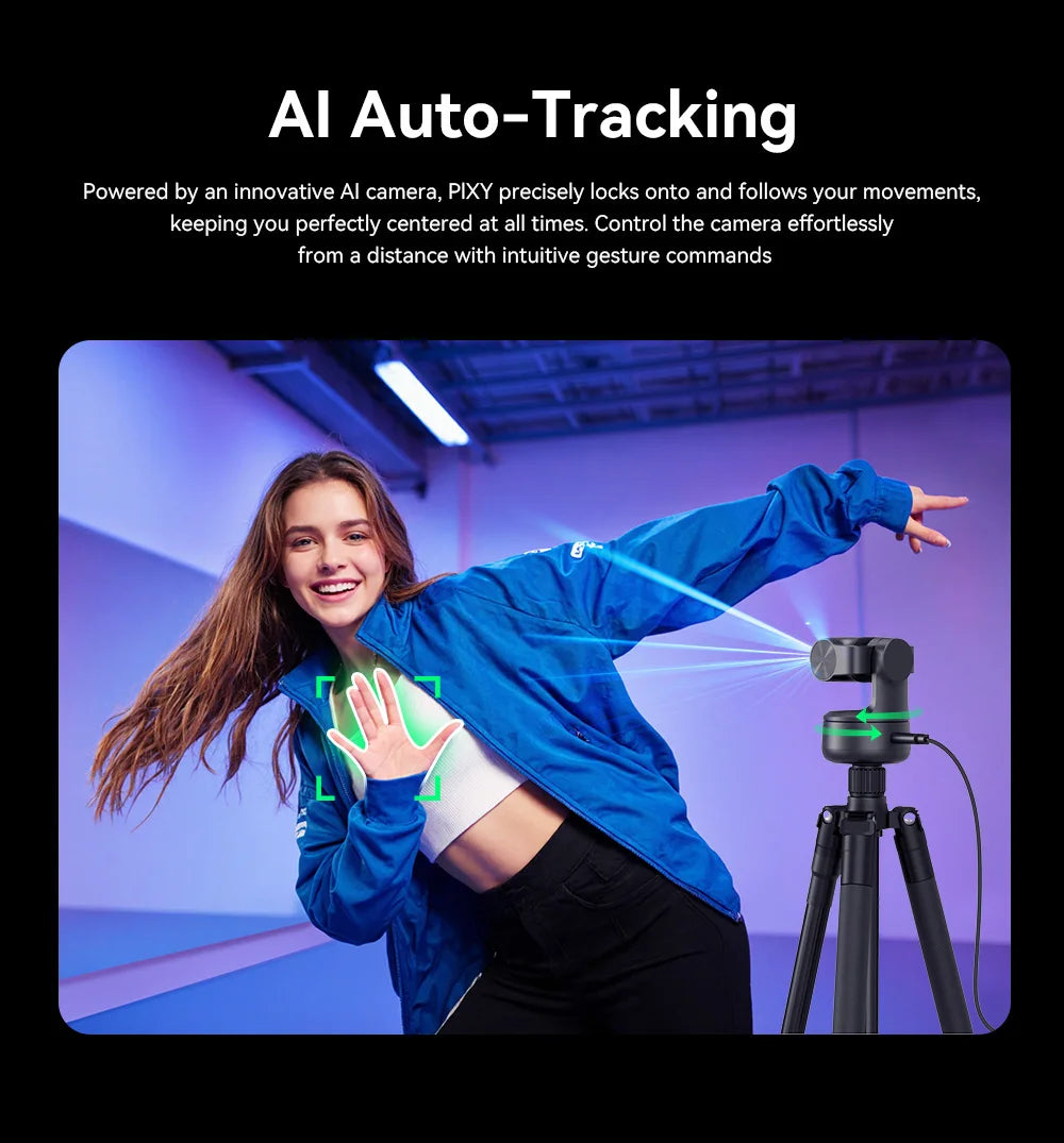 4K Webcam EMEET PIXY Dual-Camera AI Tracking Video Camera for Live Streaming With Sony Sensor Gesture Control Autofocus 3 Mics