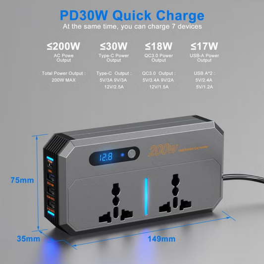 200W Car Power Inverter