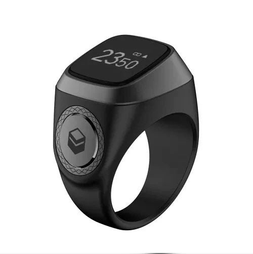 Qibla Smart Tasbih Ring A New Digital Tasbeeh Ring Smart Ring Lite with Tally Counter Prayer Time Vibration Reminder and Waterproof Design for Muslim Zikr